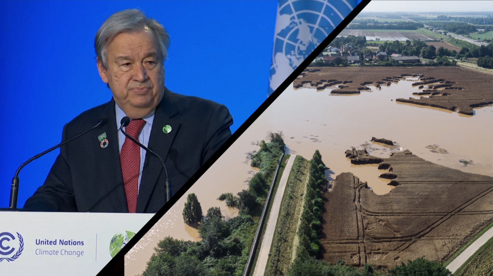 Antonio Guterres: "Ett katastrofalt spår för temeraturhöjningar"