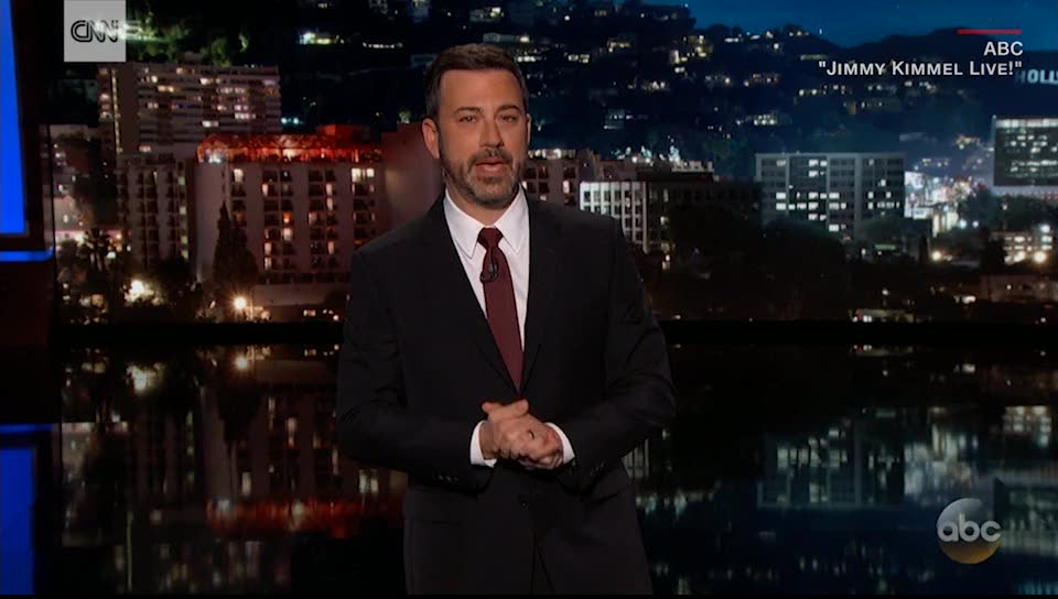 Här bryter Jimmy Kimmel ihop i livesändning