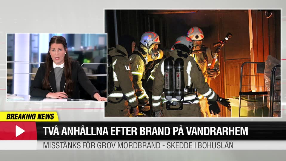 Två anhållna efter brand på vandrarhem