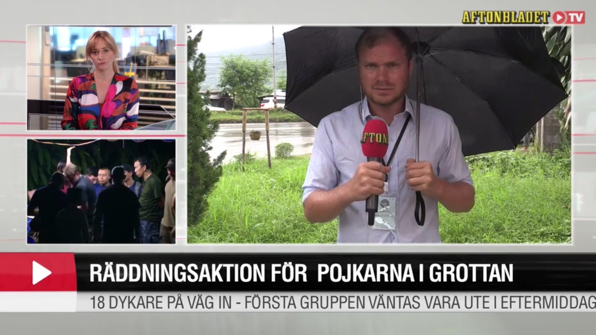 Räddningsaktionen har börjat för pojkarna i grottan