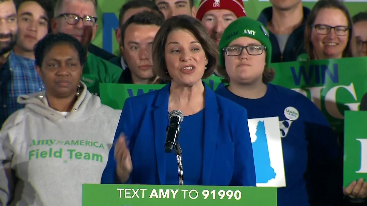 Amy Klobuchar skräller i primärvalet