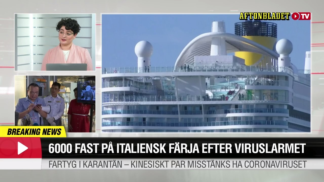 6 000 i karantän på fartyg i Italien – larm om coronavirus