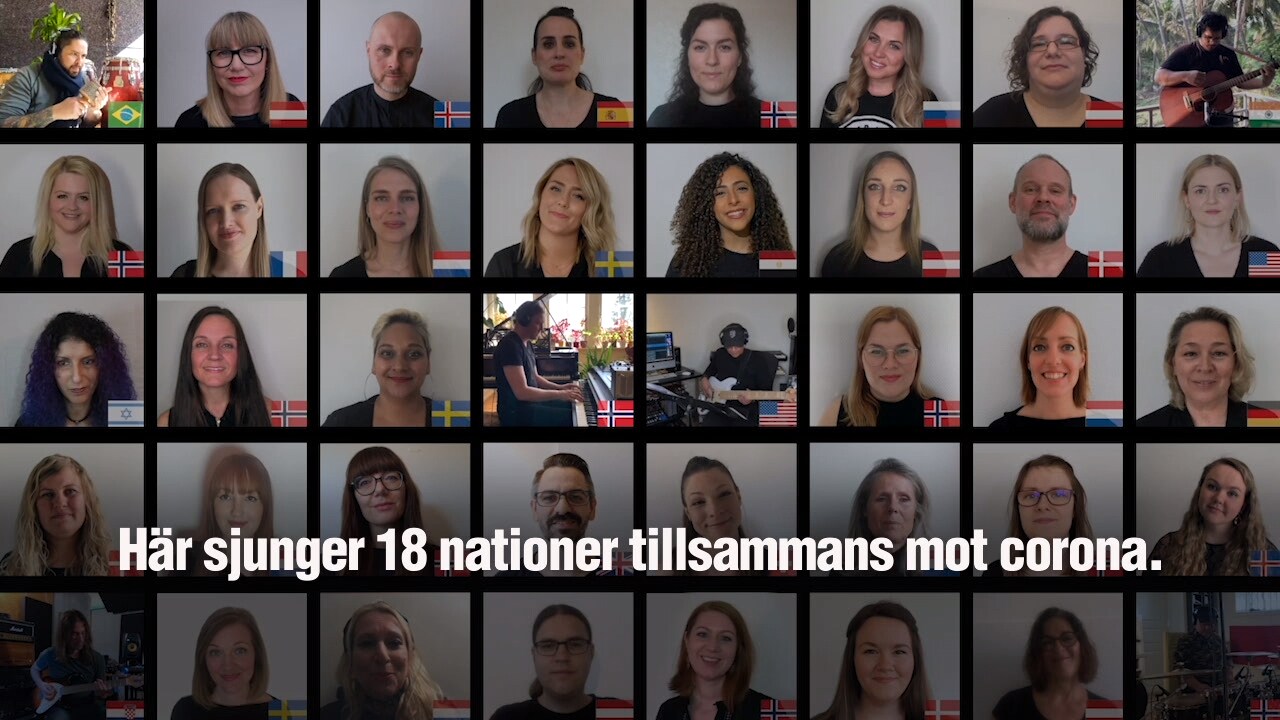 Jorunn samlade vänner från 18 nationer – för att sjunga mot corona