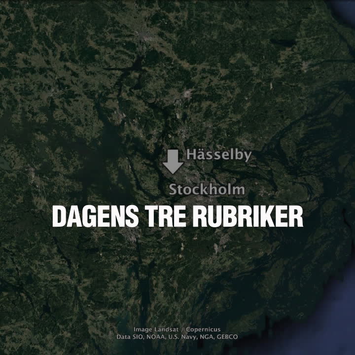 Dagens tre rubriker 13 juni