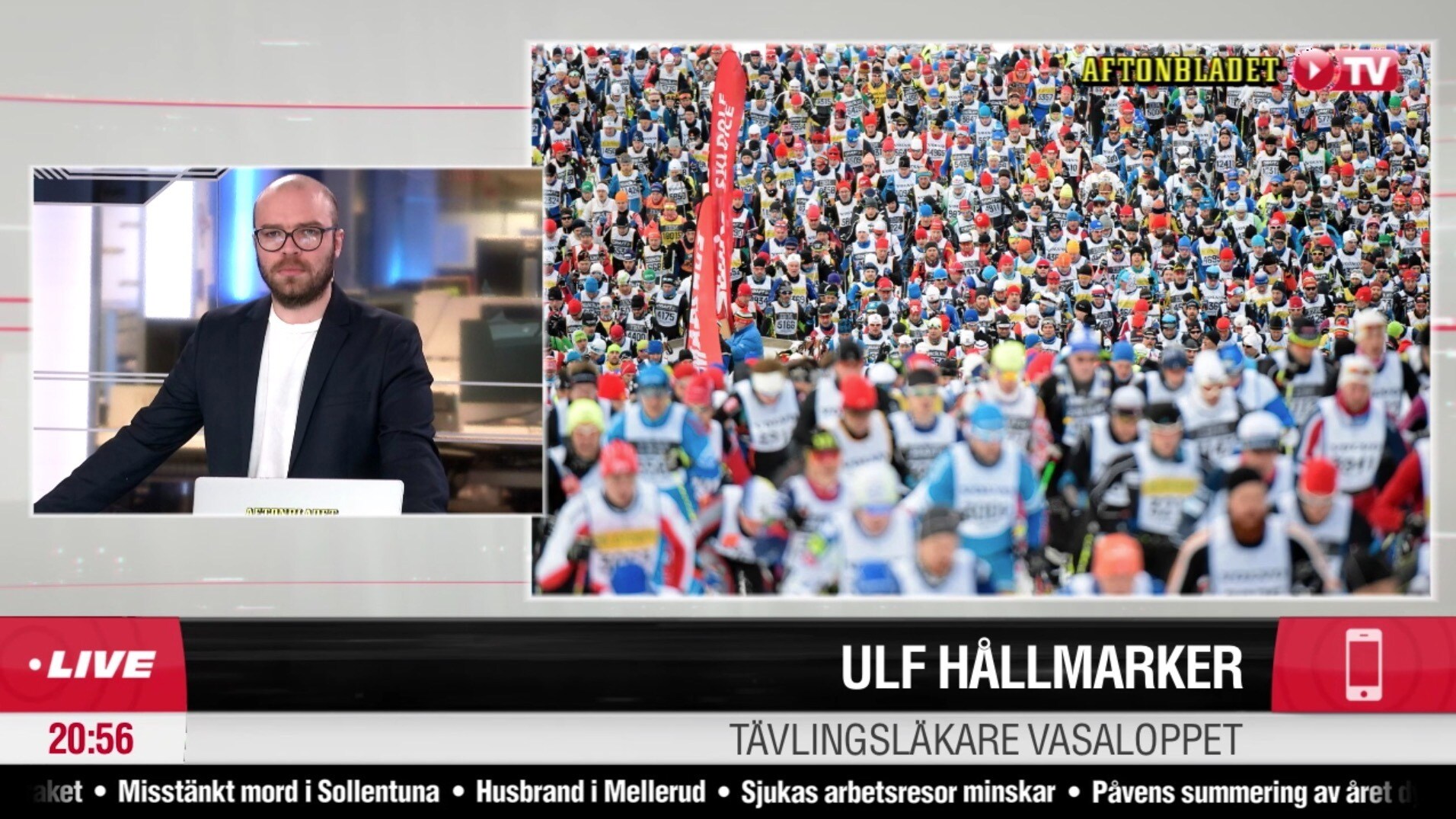 En man död i samband med att han åkte Öppet spår i Vasaloppet