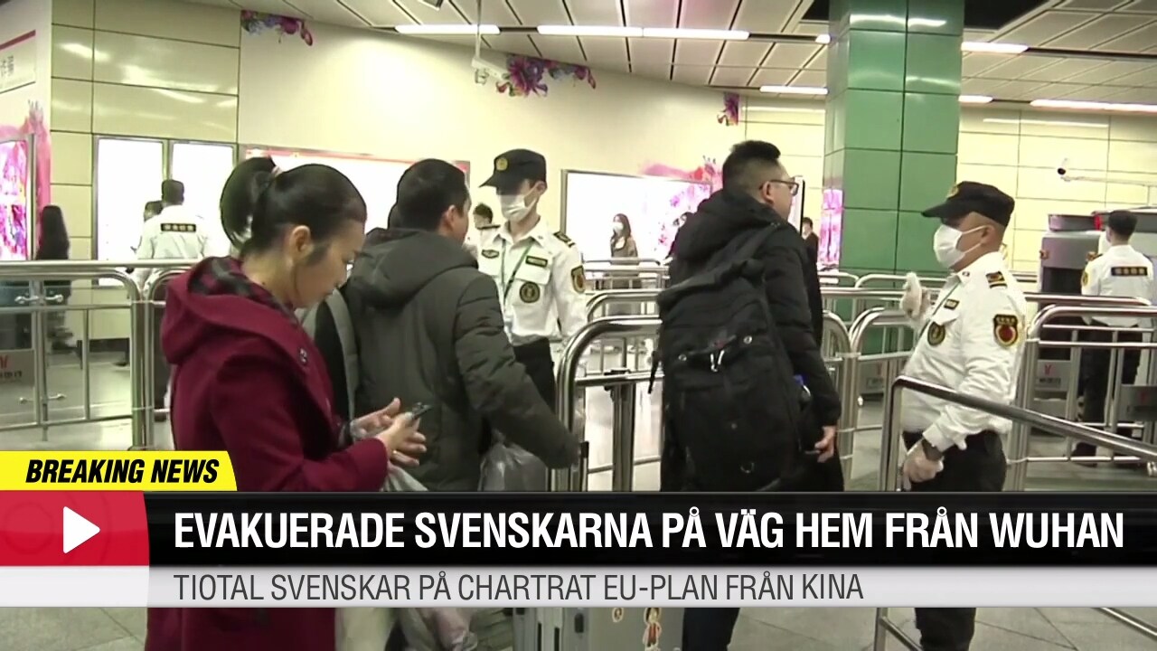 Svenskarna som evakueras från Wuhan är på väg hem