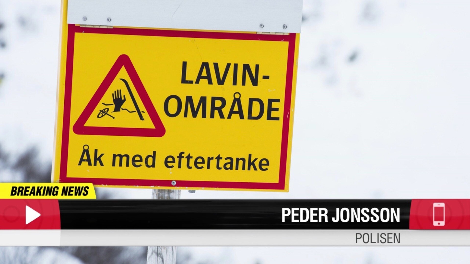 Larm om lavin i Åre