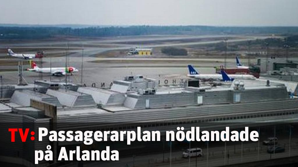 Passagerarplan nödlandade på Arlanda