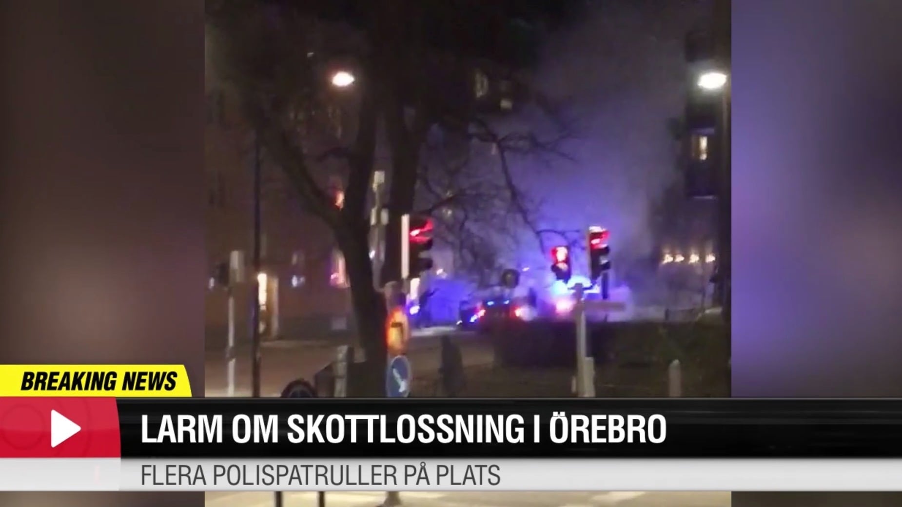 Filmar intensiva polisjakten i Örebro