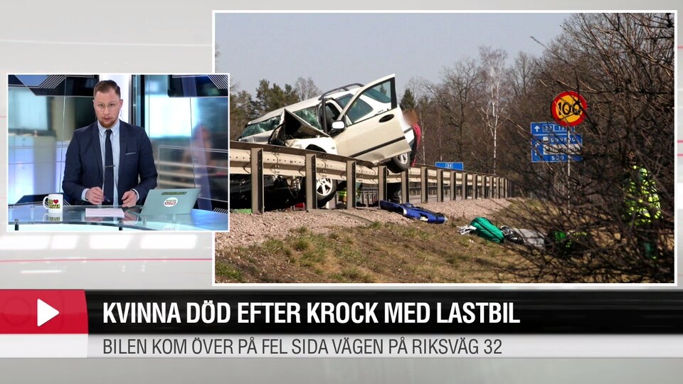 Kvinna död efter krock med lastbil