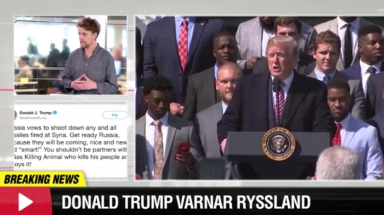 Trump till Ryssland: ”Gör er redo för missiler i Syrien”