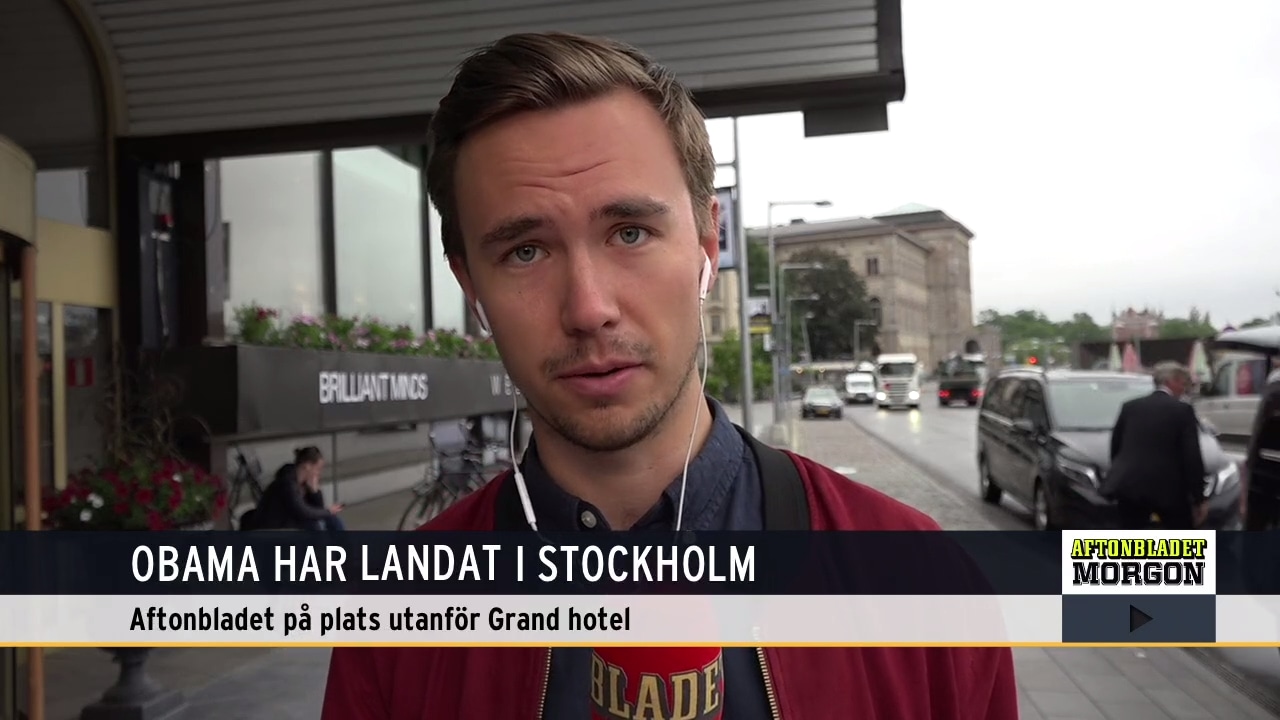 Obama på stormöte i Stockholm