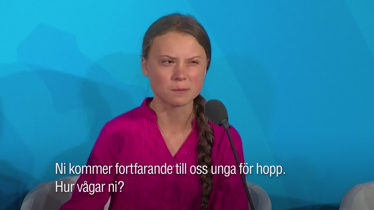 Greta Thunberg till politikerna: "Vi kommer inte låta er komma undan"