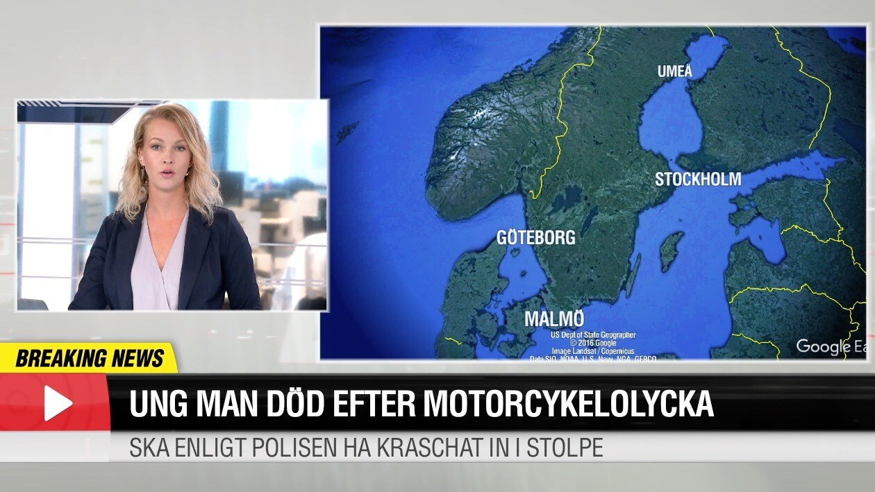 Ung man död efter motorcykelolycka