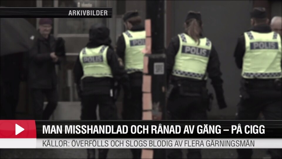 Man misshandlad och rånad av gäng – på cigg