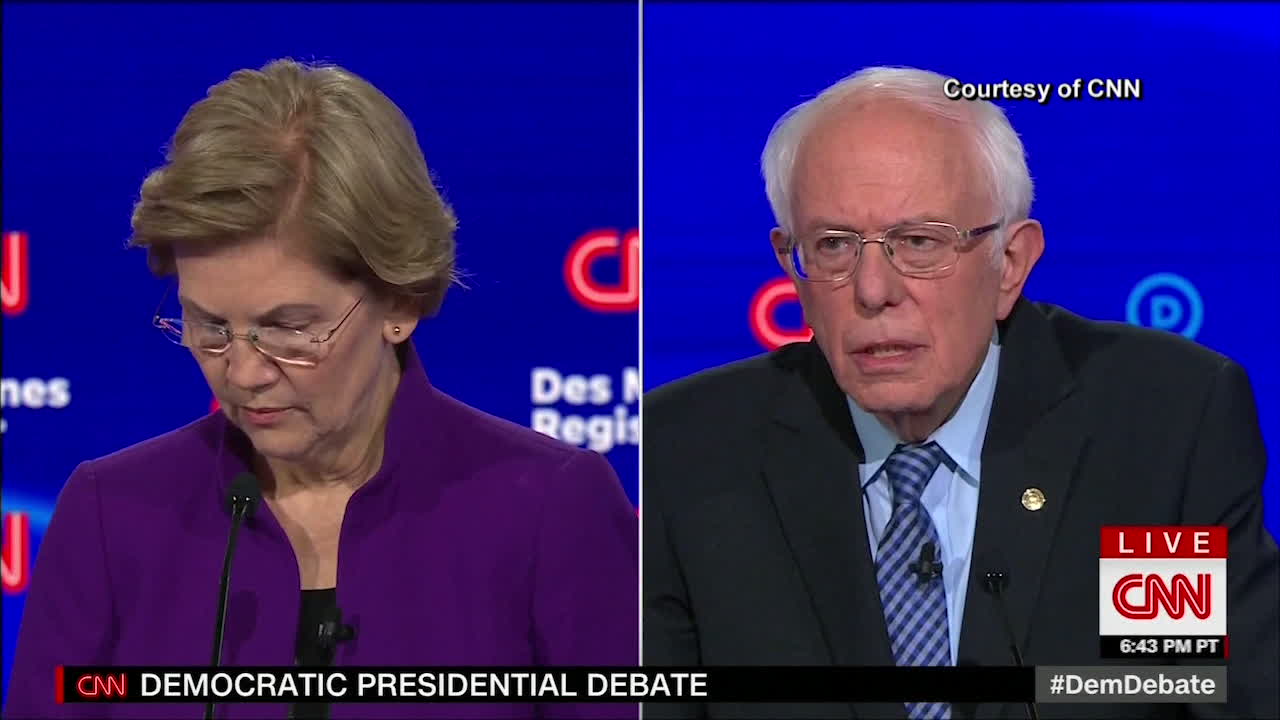 Här pressas Sanders om kvinnouttalande