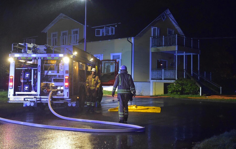 Brand i planerat asylboende i natt