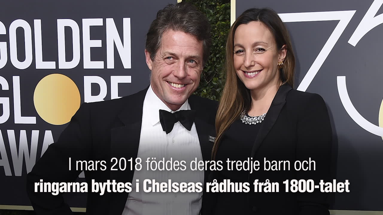 Hugh Grant och Anna Eberstein har gift sig
