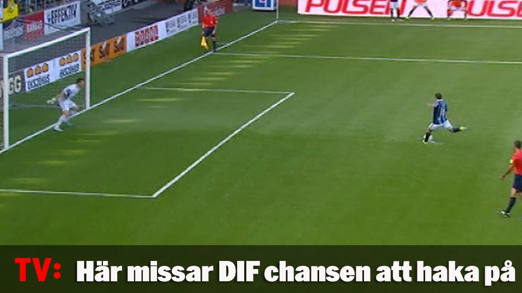 Här missar DIF chansen att haka på guldtåget