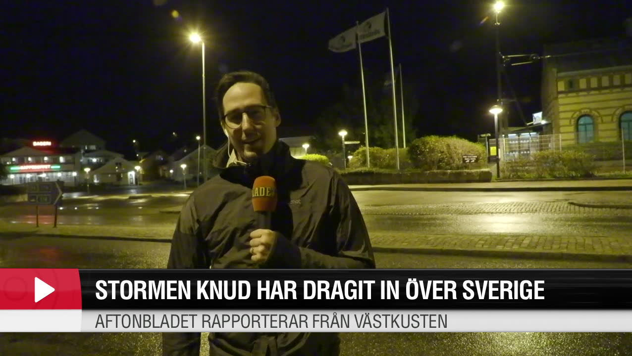 Stormen Knud har dragit in över Sverige