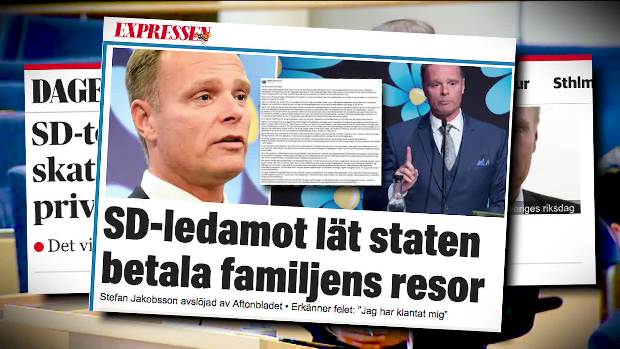 Jakobsson (SD) lät riksdagen betala för familjens hotell och hyrbil