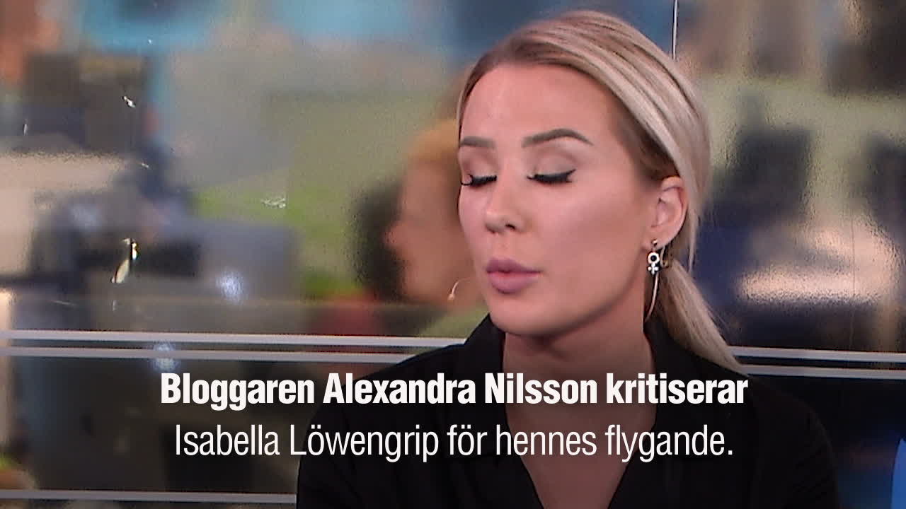 Alexandra Nilsson: "Jag skulle inte flyga privatjet"