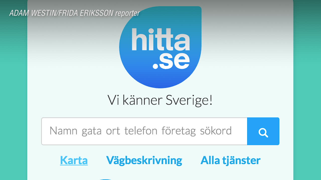 Skulle söka adress på hitta.se – möttes av kuslig bild