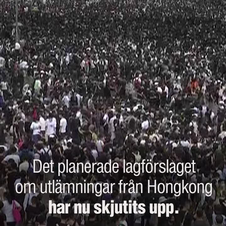 Kritiserade lagförslaget i Hongkong skjuts upp