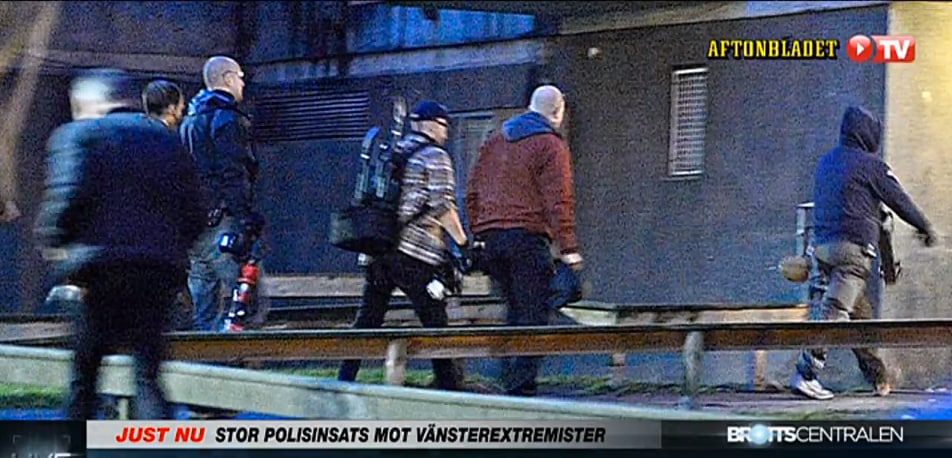 Stor polisinsats mot vänsterextremister