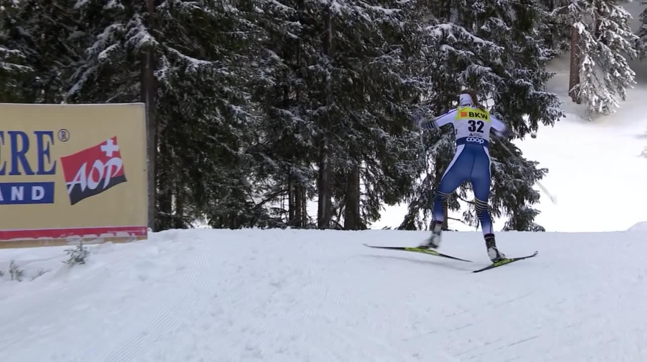 Ebba Andersson nära pallen i Davos