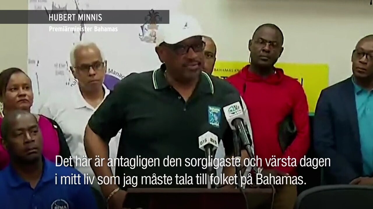 Förödelse när Orkanen dorian drar fram