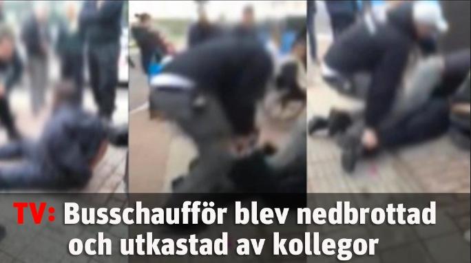 Busschaufför nedbrottad och utkastad av kollegorna