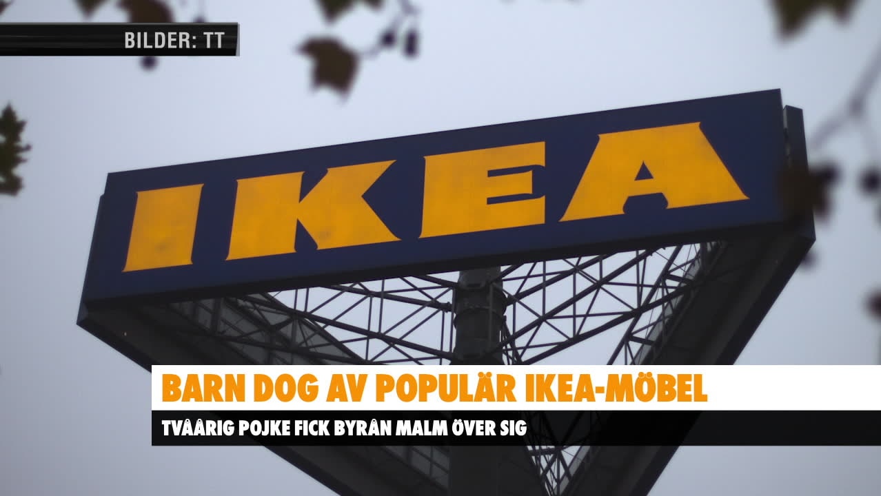 Barn dog av populär Ikea-möbel