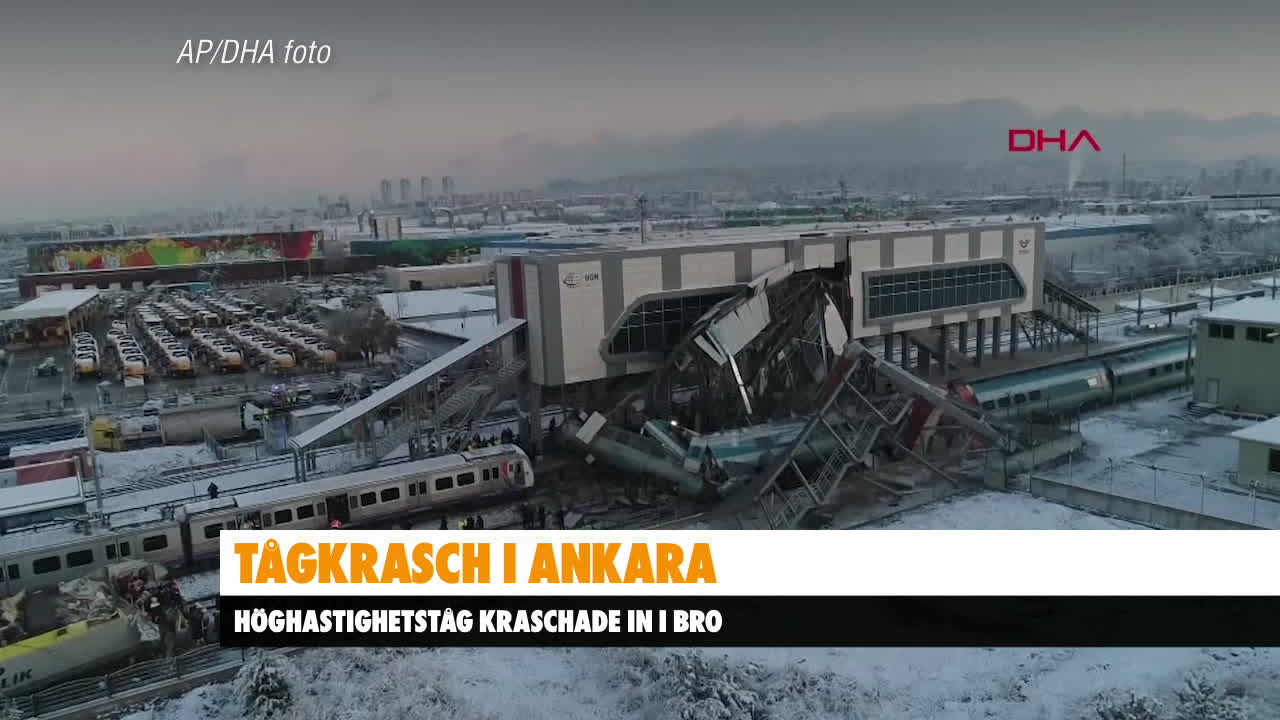 Tågkrasch i Ankara - flera döda