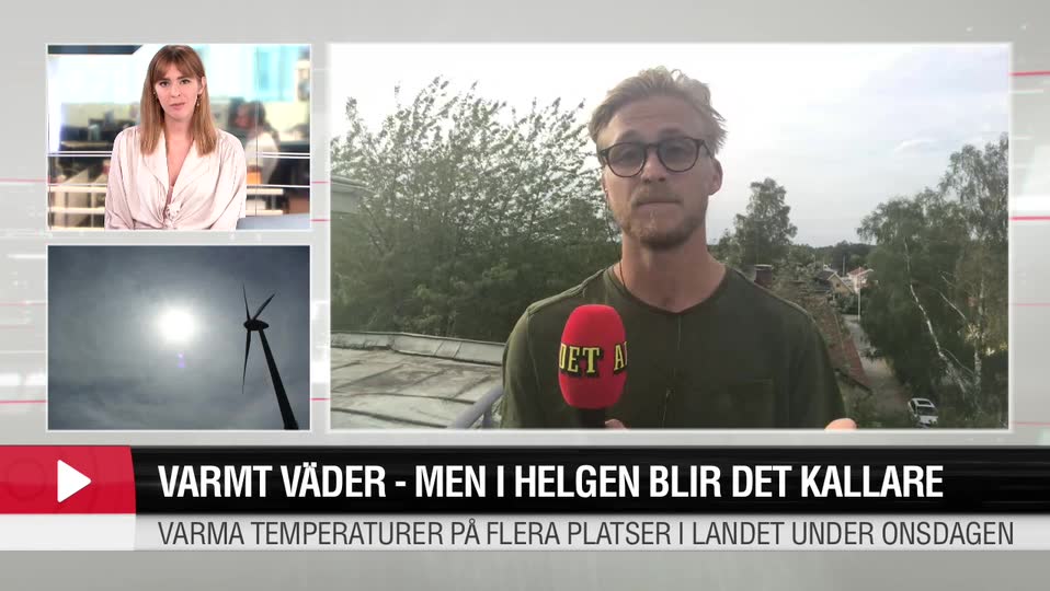 Varmt väder - men i helgen blir det kallare