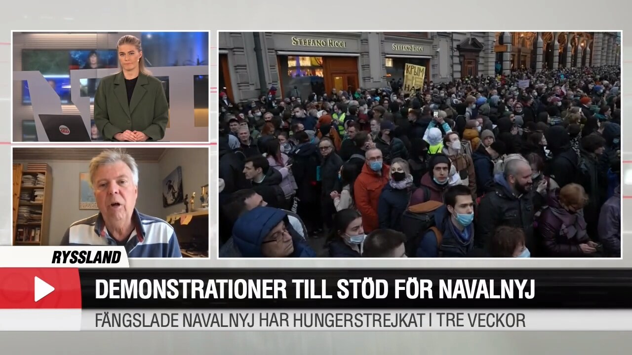 Många gripna efter demonstrationer till stöd för Navalnyj
