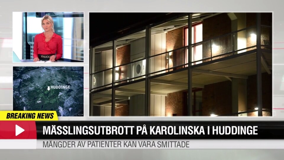 Mässlingsutbrott på Karolinska i Huddinge