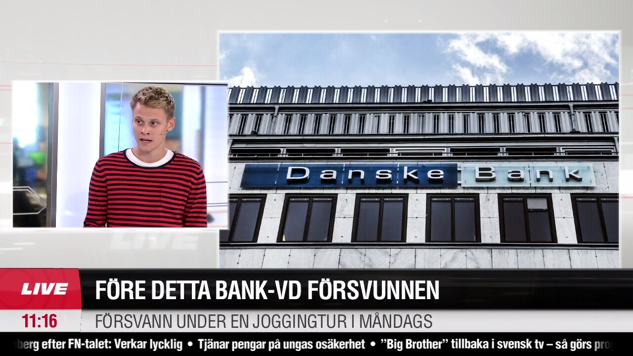 Danske Banks tidigare vd försvunnen efter joggingtur