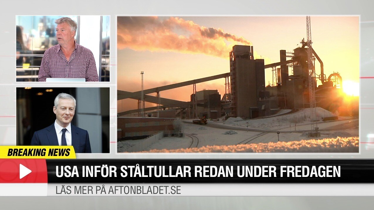 USA inför ståltullar redan under fredagen