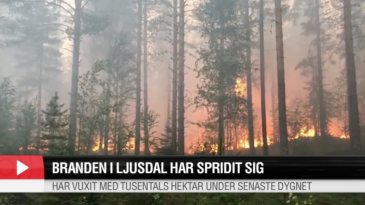 Branden i Ljusdal har spridit sig