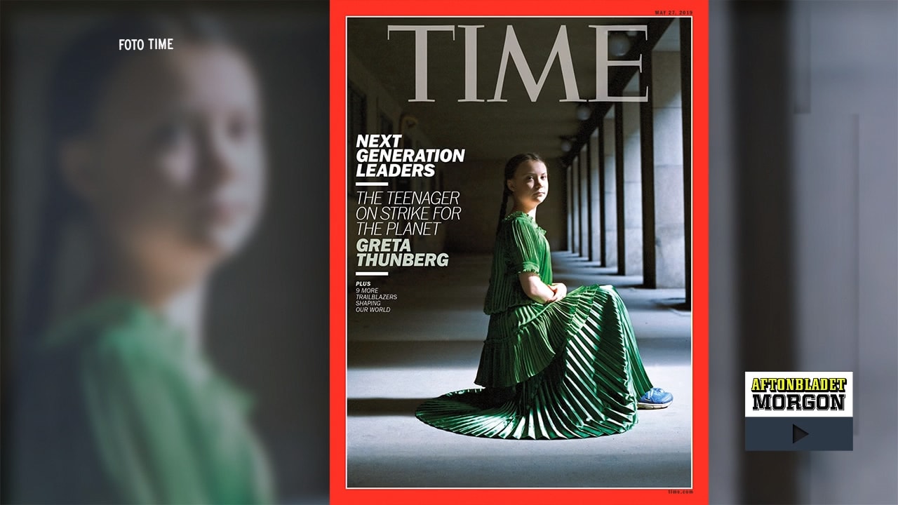 Greta Thunberg på omslaget av Time Magazine
