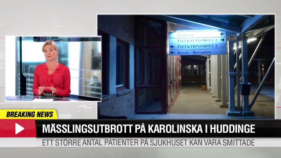 Mässlingsutbrott på Karolinska i Huddinge