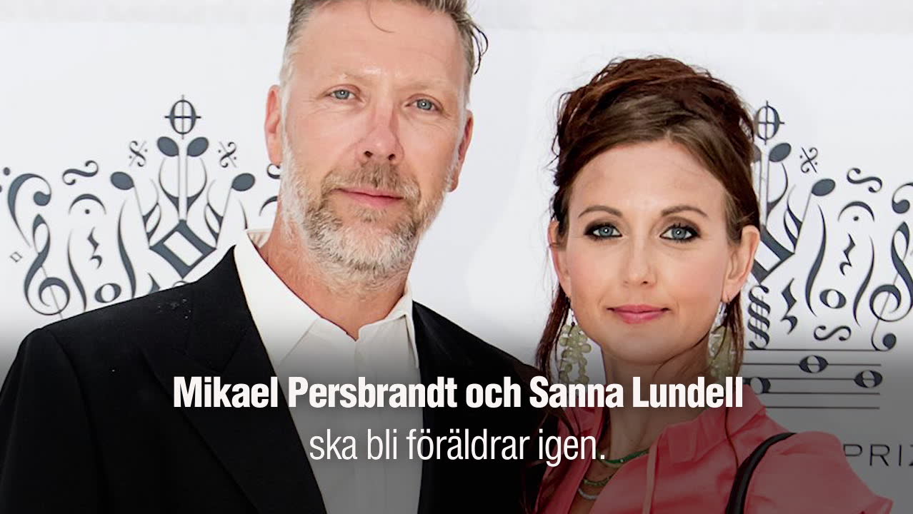 Sanna Lundell och Mikael Persbrandt ska bli föräldrar