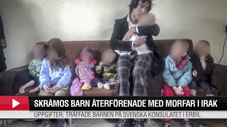 Skråmos barn återförenade med morfar i Irak