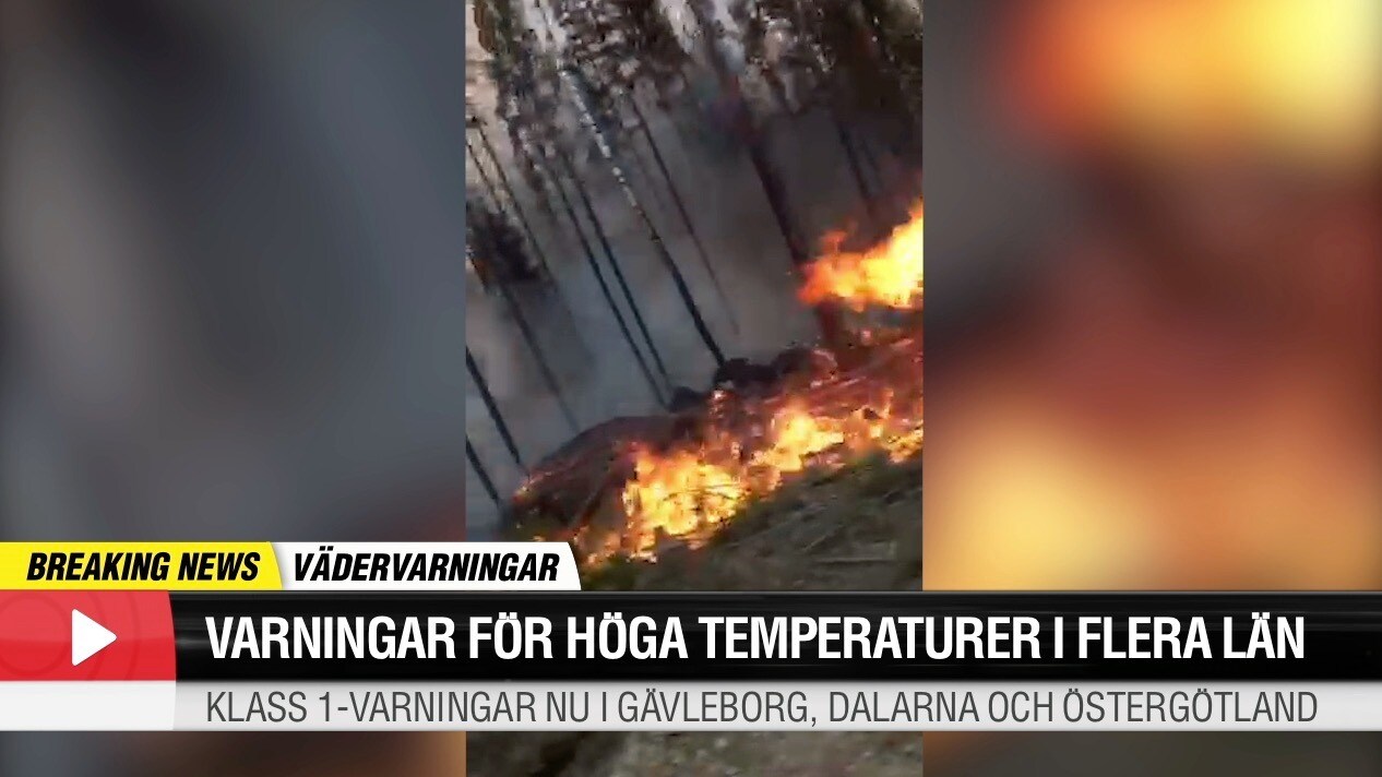Varningar för höga temperaturer i flera län