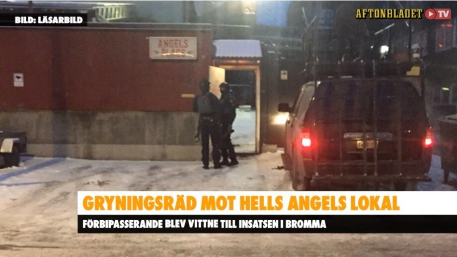 Gryningsräd mot Hells Angels lokal