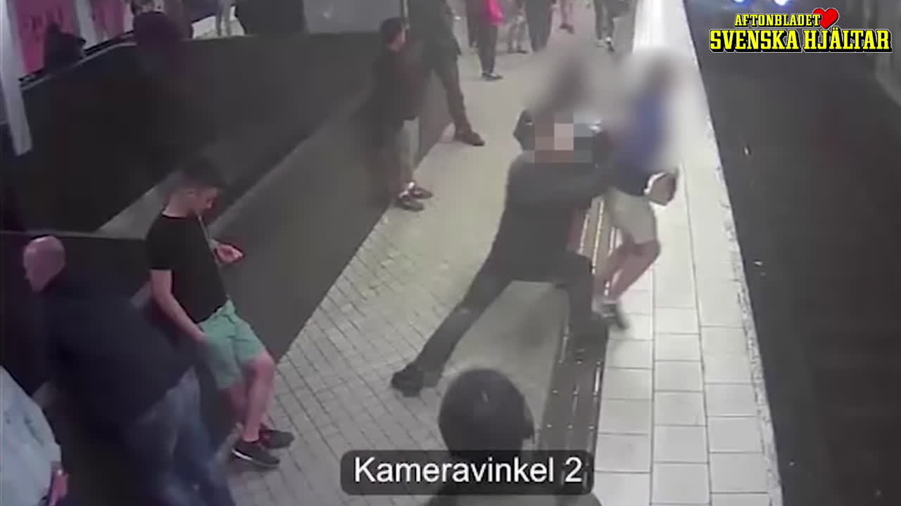 Här blir Lucas puttad framför tunnelbanan