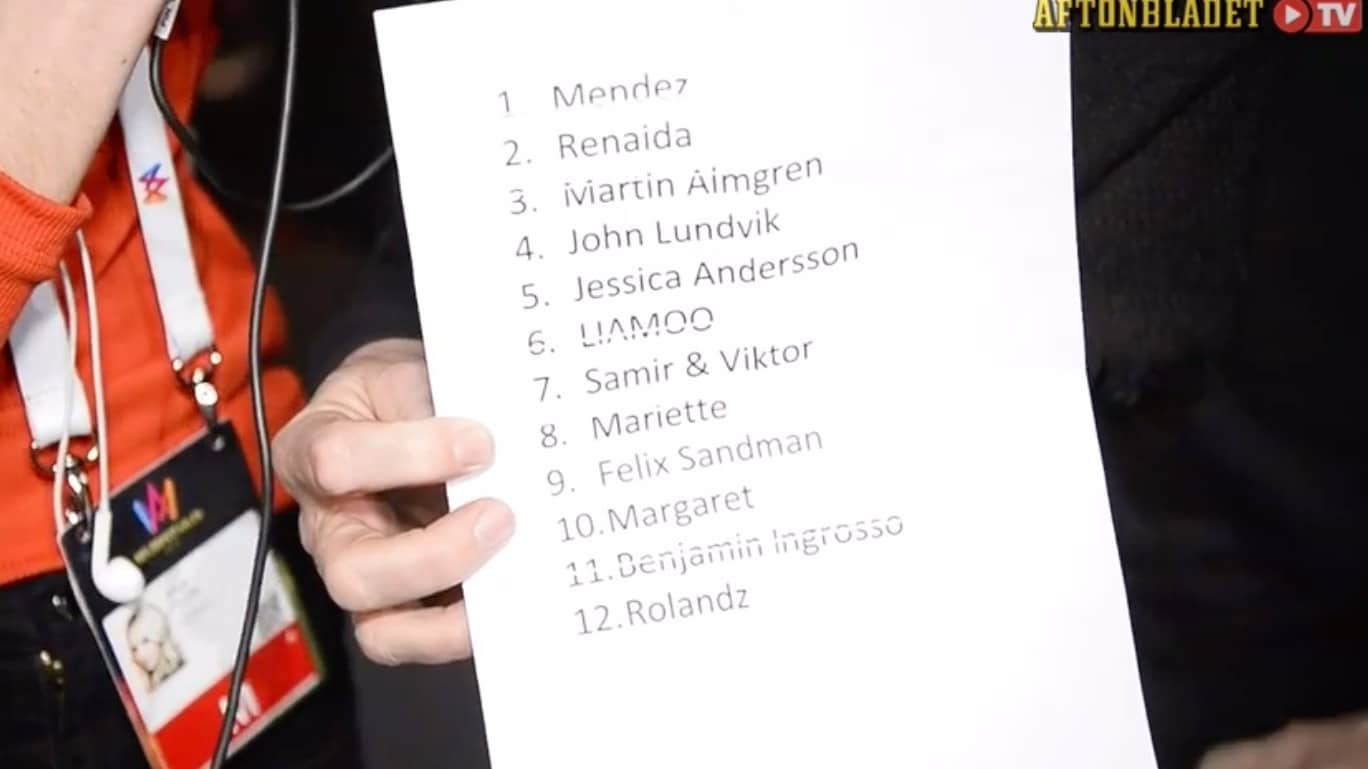 Christer Björkman avslöjar startordningen i finalen