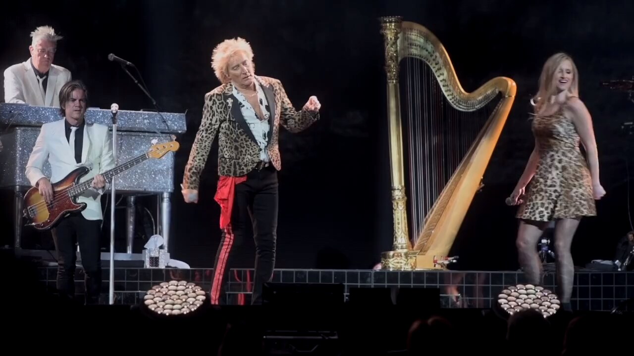 Här intar Rod Stewart Globen