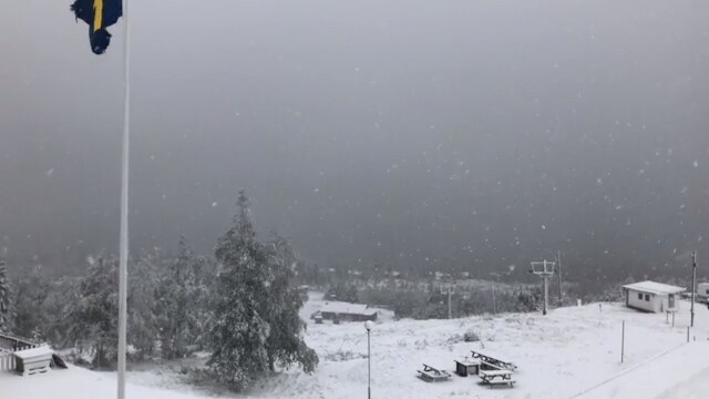 Snö i Värmland mitt i september – "Trodde jag såg i syne"